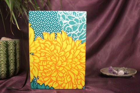 M A R I G O L D - A5 Handmade Floral Print Notebook