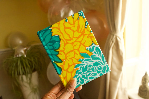 M A R I G O L D - A6 Floral Handmade Ankara Notebook